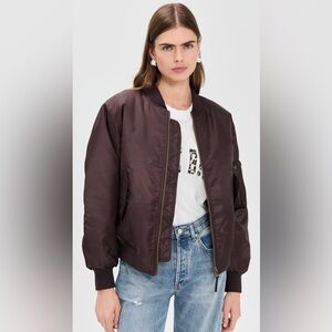 NWT Anine Bing Leon Bomber Jacket Bordeaux Size M